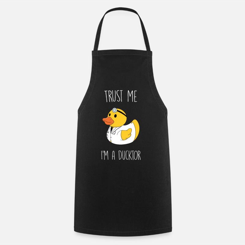 Trust me I'm a Ducktor - Kochschürze - Schwarz