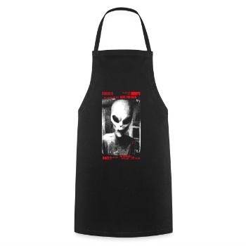 Have you seen this creature? - Cooking Apron - black - Front - AI Model Male 185 dark (185cm)