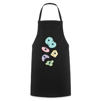 Escalade colorée avec un design de bloc - Tablier de cuisine - noir - Devant - AI Model Male 185 dark (185cm)
