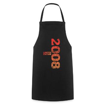 Édition limitée cadeau pour le 18e anniversaire 2008 - Tablier de cuisine - noir - Devant - AI Model Male 185 dark (185cm)