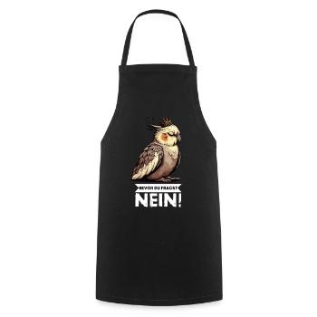 Before You Ask Cockatiel Cockatiels - Cooking Apron - black - Front - AI Model Male 185 dark (185cm)