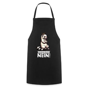 Bevor Du Fragst Nein Frettchen Frettchenbesitzer - Kochschürze - Schwarz - Vorne - AI Model Male 185 dark (185cm)