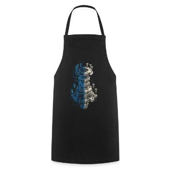 Opérateur de machine de découpe, fraiseuse CNC - Tablier de cuisine - noir - Devant - AI Model Male 185 dark (185cm)