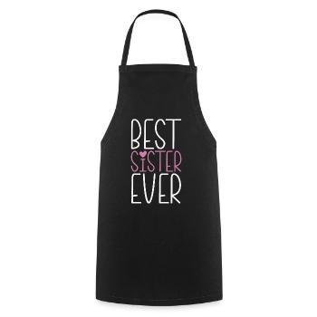 Best Sister - Cooking Apron - black - Front - AI Model Male 185 dark (185cm)