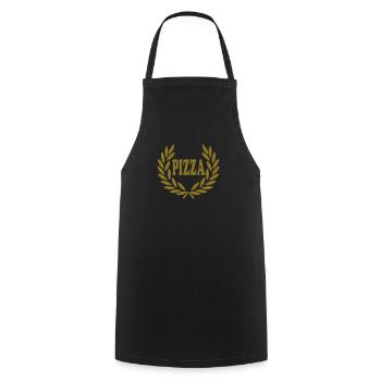 pizza corona d'alloro - Grembiule da cucina - nero - Fronte - AI Model Male 185 dark (185cm)