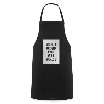 Ne travaillez pas pour les connards - Tablier de cuisine - noir - Devant - AI Model Male 185 dark (185cm)