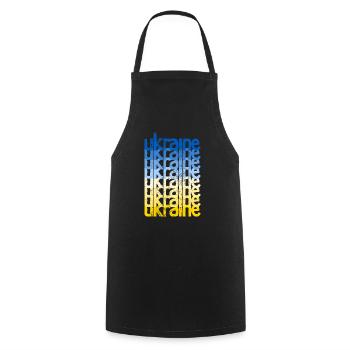 Ukraine Blau Gelb Grunge Style Frieden gegen Krieg - Kochschürze - Schwarz - Vorne - AI Model Male 185 dark (185cm)