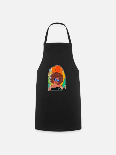 RESPECT - Black Woman - Retro - Cooking Apron - black