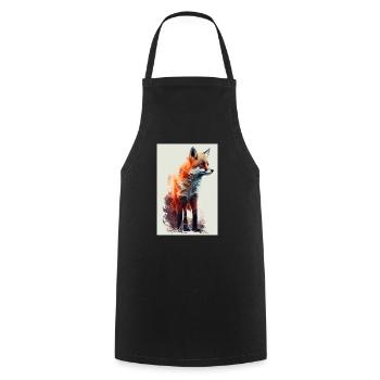 Fuchs Füchse Tier Animal - Kochschürze - Schwarz - Vorne - AI Model Male 185 dark (185cm)