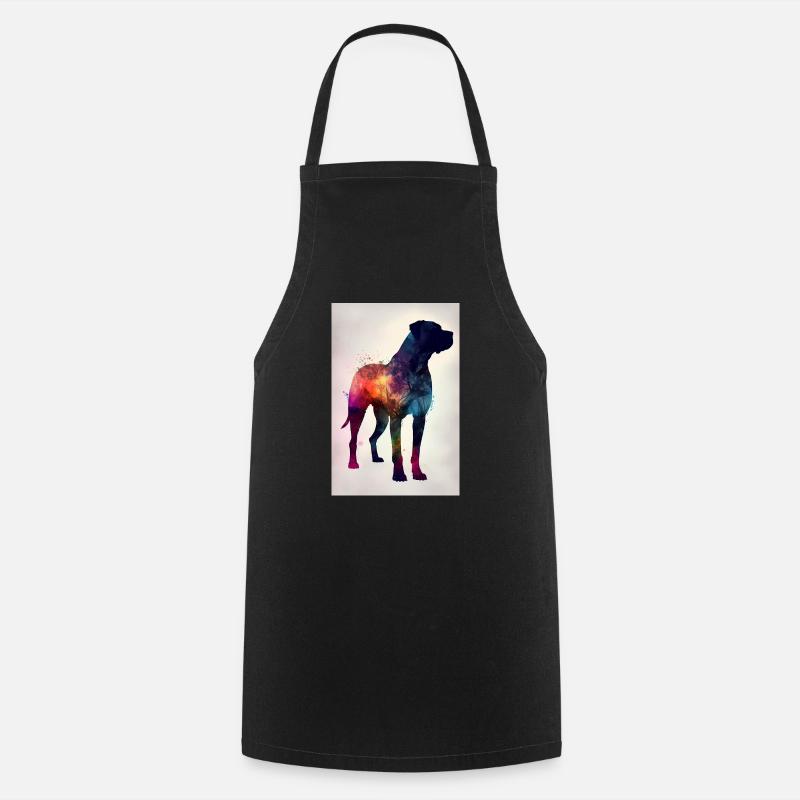Cane Corso Hund Silhouette - Kochschürze - Schwarz