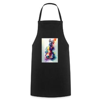 Violon Violon Instrument de violon - Tablier de cuisine - noir - Devant - AI Model Male 185 dark (185cm)