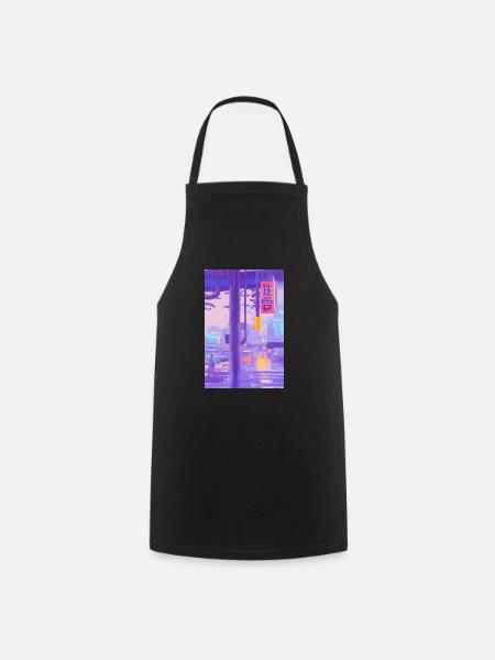 Tokyo Landscape - Cooking Apron - black
