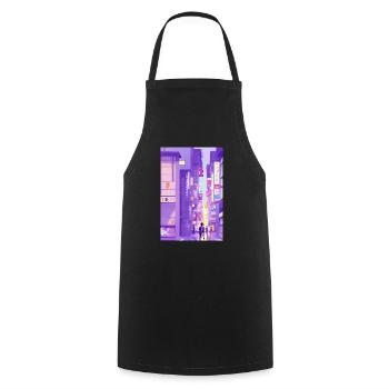 Paysage de Tokyo - Tablier de cuisine - noir - Devant - AI Model Male 185 dark (185cm)