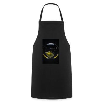 Nuages dans une bulle jaune 3 - Tablier de cuisine - noir - Devant - AI Model Male 185 dark (185cm)