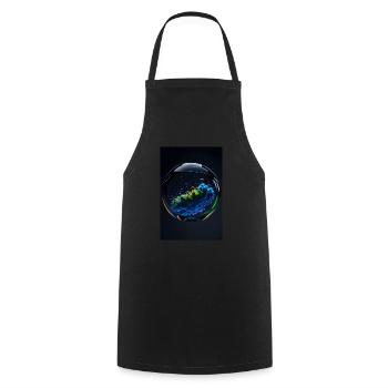 Wolken in einer Blase regenbogen 2 - Kochschürze - Schwarz - Vorne - AI Model Male 185 dark (185cm)