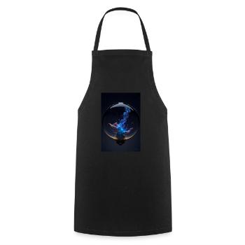 Wolken in einer Blase plasma 1 - Kochschürze - Schwarz - Vorne - AI Model Male 185 dark (185cm)