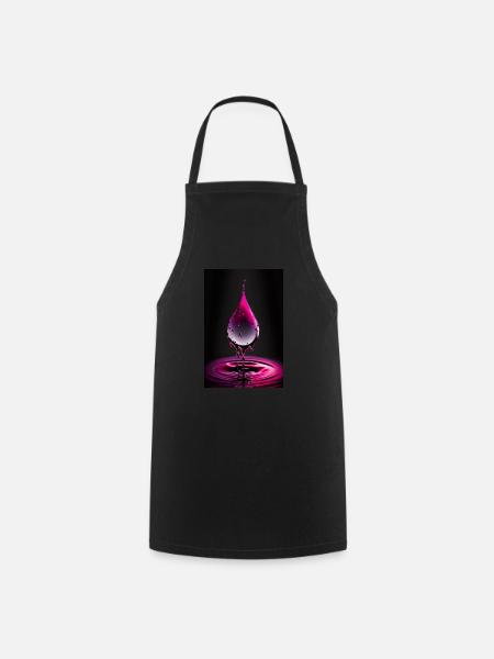 Tropfen magenta 4 - Kochschürze - Schwarz