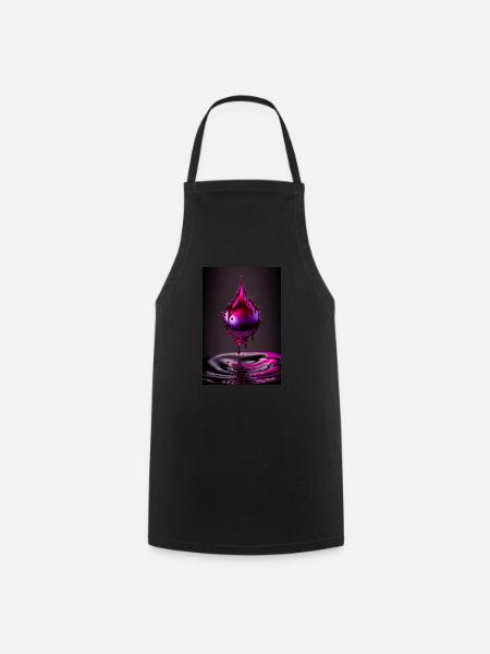 Tropfen magenta 2 - Kochschürze - Schwarz
