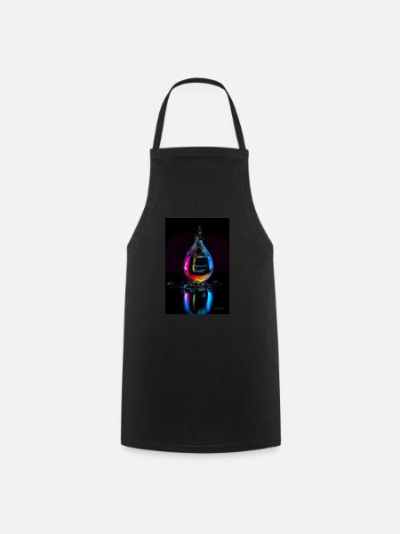 Tropfen neon 7 - Kochschürze - Schwarz