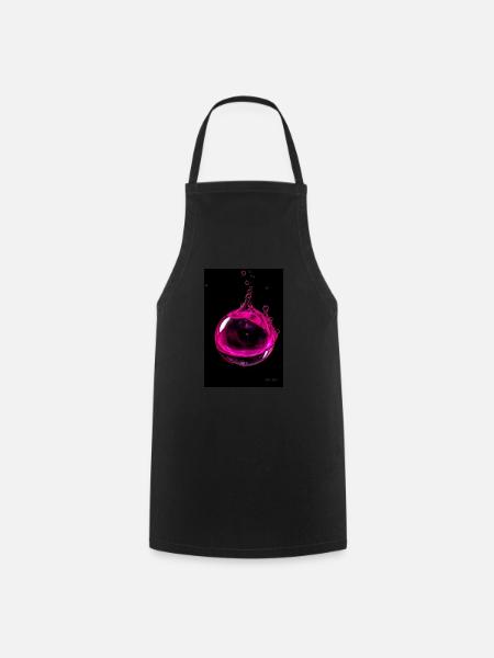 Tropfen magenta 5 - Kochschürze - Schwarz
