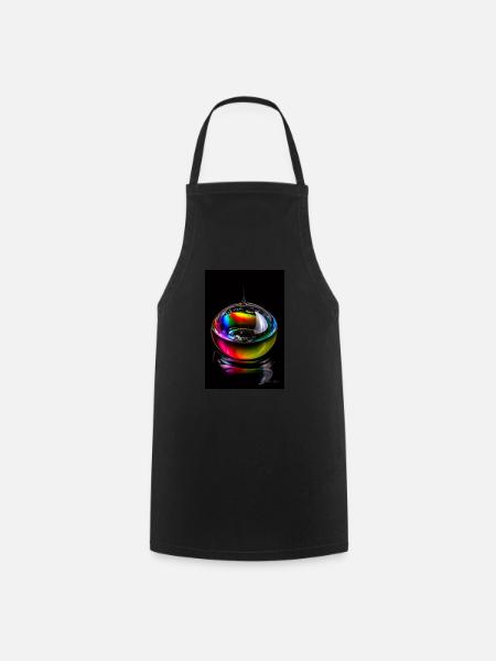 Tropfen regenbogen 6 - Kochschürze - Schwarz