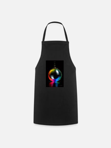 Tropfen regenbogen 5 - Kochschürze - Schwarz
