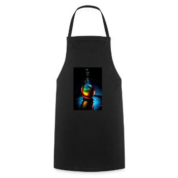 Gouttes plasma 6 - Tablier de cuisine - noir - Devant - AI Model Male 185 dark (185cm)