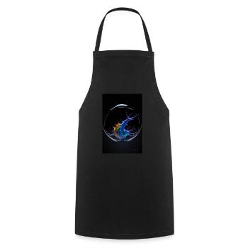 Kaos dans un arc-en-ciel à bulles 2 - Tablier de cuisine - noir - Devant - AI Model Male 185 dark (185cm)