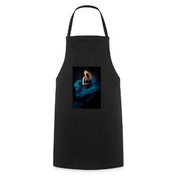 Blue Beauty 3 - Cooking Apron - black - Front - AI Model Male 185 dark (185cm)