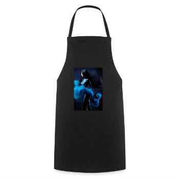 Blue Beauty 2 - Cooking Apron - black - Front - AI Model Male 185 dark (185cm)