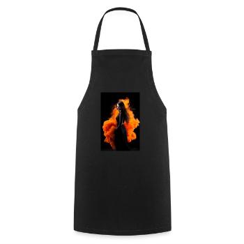 Orange Beauty 1 - Cooking Apron - black - Front - AI Model Male 185 dark (185cm)