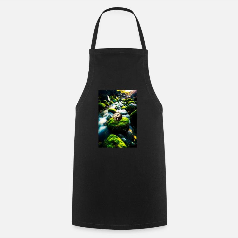Yin Yang 6 - Cooking Apron - black