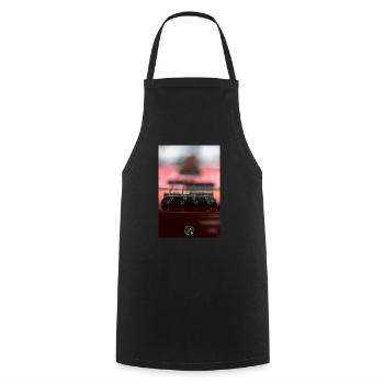 Gitarre - Kochschürze - Schwarz - Vorne - AI Model Male 185 dark (185cm)