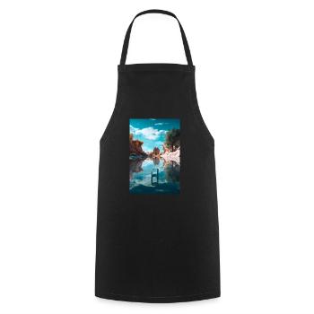 Geometry - Cooking Apron - black - Front - AI Model Male 185 dark (185cm)