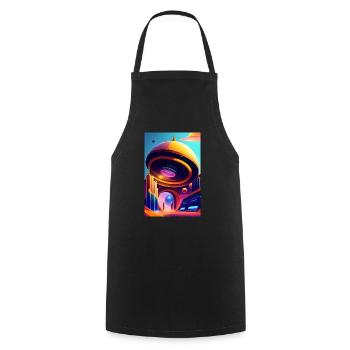 Retro Arcade - Cooking Apron - black - Front - AI Model Male 185 dark (185cm)
