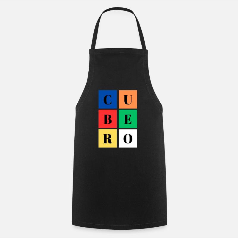 Square Bucket Colors SpeedCuber - Cooking Apron - black