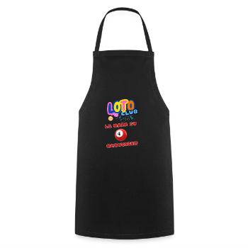 LOTO - BINGO - 4 - LA MAIN DU MENUISIER - Tablier de cuisine - noir - Devant - AI Model Male 185 dark (185cm)