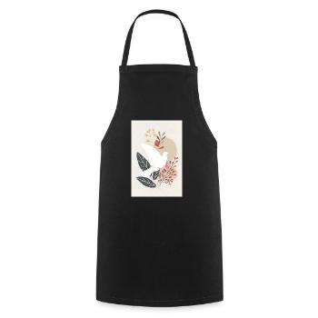 Rustic Bohemian Christian Decoration, - Cooking Apron - black - Front - AI Model Male 185 dark (185cm)