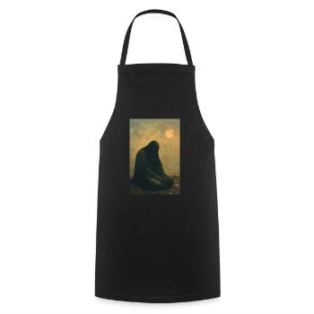 Depressed Man - Cooking Apron - black - Front - AI Model Male 185 dark (185cm)