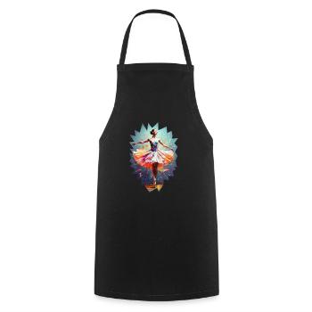 Danseuse de ballet moderne hypercolor - Tablier de cuisine - noir - Devant - AI Model Male 185 dark (185cm)