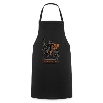 Opole Dad – Classic with Upgrade - Cooking Apron - black - Front - AI Model Male 185 dark (185cm)
