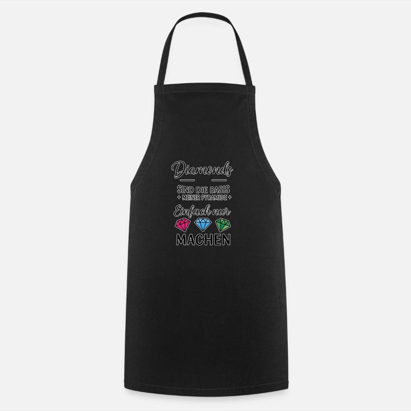 Les diamants sont la base de ma pyramide - Tablier de cuisine - noir