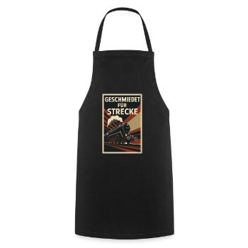 Eisenbahn geschmiedet für Strecke Güterzug - Kochschürze - Schwarz - Vorne - AI Model Male 185 dark (185cm)