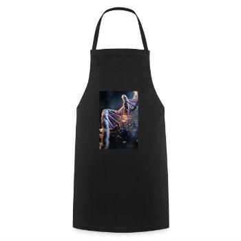 DNA Breakdown Explosion - Cooking Apron - black - Front - AI Model Male 185 dark (185cm)