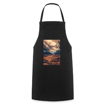 Epischer Sonnenuntergang über dem Highland Valley - Kochschürze - Schwarz - Vorne - AI Model Male 185 dark (185cm)