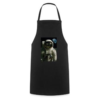 Moon Landing Hoax Concept Art - Cooking Apron - black - Front - AI Model Male 185 dark (185cm)