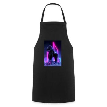 Néon Gorilla Overdrive - Tablier de cuisine - noir - Devant - AI Model Male 185 dark (185cm)