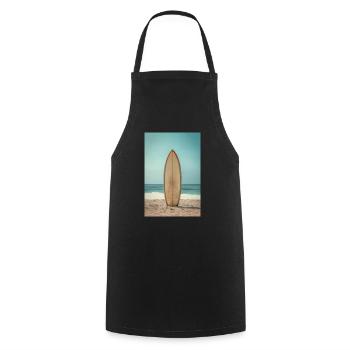 Black & White Surf Explosion - Cooking Apron - black - Front - AI Model Male 185 dark (185cm)