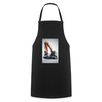 Leistungsstarke Baggermaschine - Kochschürze - Schwarz - Vorne - AI Model Male 185 dark (185cm)
