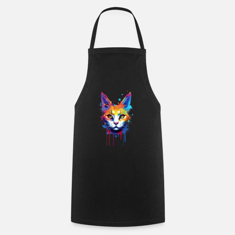 Extravagant cat - Cooking Apron - black